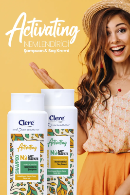 Clere Activating Coconut ve Shea Özlü Elektriklenme Karşıtı Nemlendirici Şampuan - 7