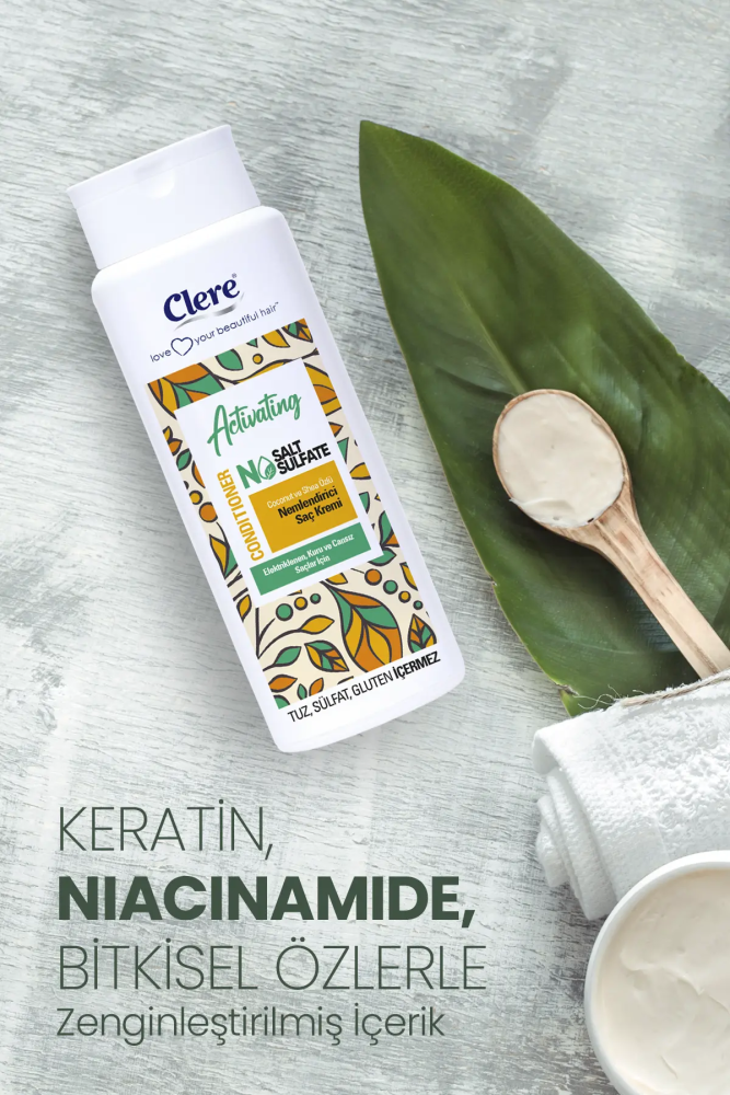 Clere Activating Coconut ve Shea Özlü Elektrilenme Karşıtı Nemlendirici Saç Kremi - 4