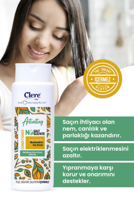 Clere Activating Coconut ve Shea Özlü Elektrilenme Karşıtı Nemlendirici Saç Kremi - 5