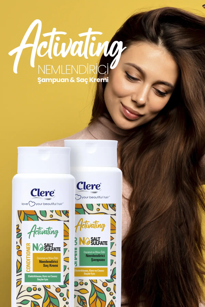 Clere Activating Coconut ve Shea Özlü Elektrilenme Karşıtı Nemlendirici Saç Kremi - 7