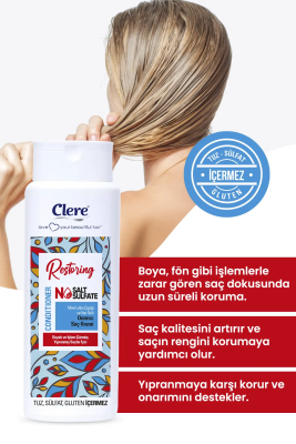 Clere Restoring Mavi Lotus Çiçeği ve Nar Özlü Renk Koruyucu Onarıcı Saç Kremi - 5