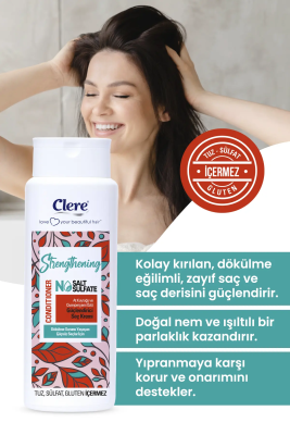 Clere Strengthening At Kuyruğu ve Civanperçemi Özlü Dökülme Karşıtı Güçlendirici Saç Kremi - 5