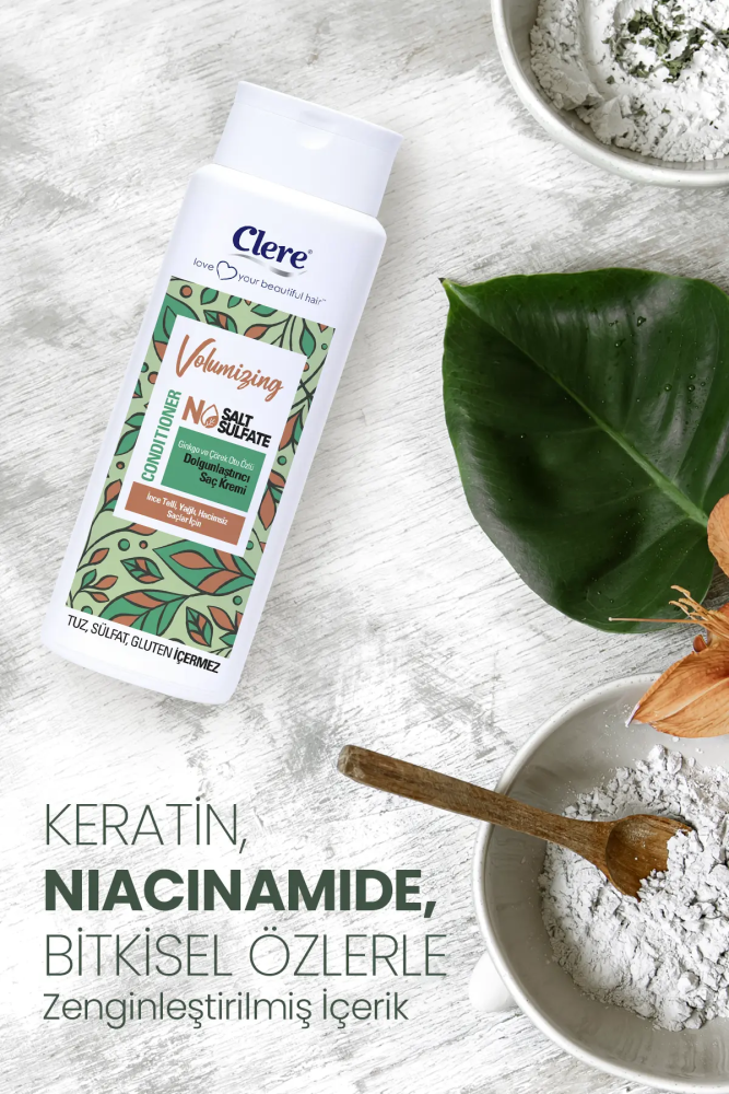 Clere Volumizing Ginkgo ve Çörek Otu Özlü Dolgunlaştırıcı Saç Kremi - 4