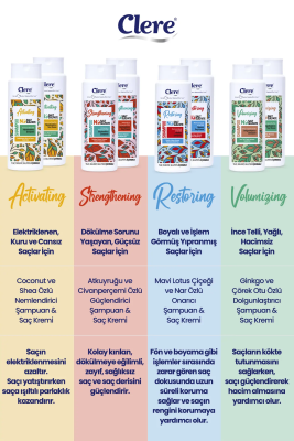 Clere Volumizing Ginkgo ve Çörek Otu Özlü Dolgunlaştırıcı Saç Kremi - 9