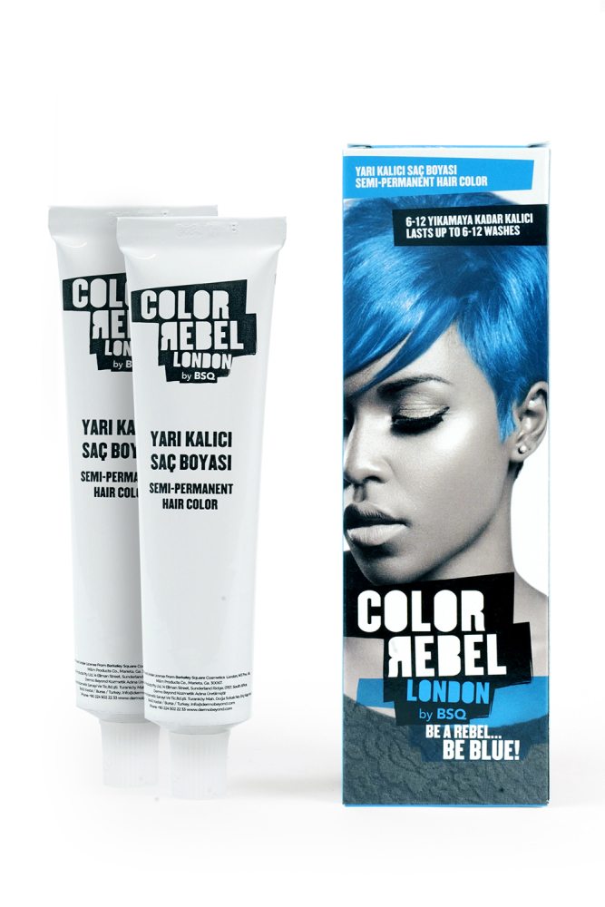 Color Rebel Parabensiz & Amonyaksız Mavi Geçici Saç Boyası - 2