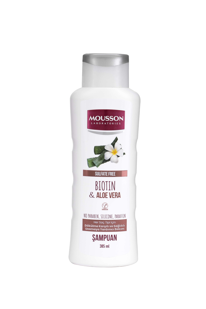 Mousson Biotin ve Aloe Vera İçeren Dökülme Karşıtı ve Uzamaya Yardımcı Sülfatsız Saç Bakım Şampuanı - 3