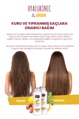 Mousson Hyalüronik Asit ve Argan İçeren Onarıcı ve Besleyici Sülfatsız Saç Bakım Şampuanı - 6