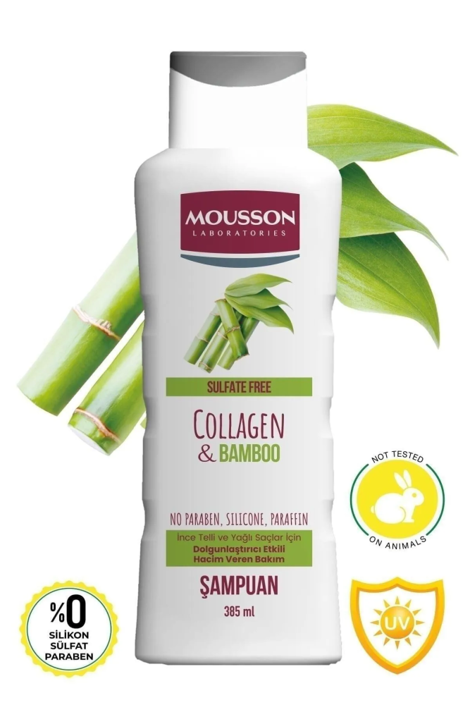 Mousson Kolajen ve Bambu İçeren Yoğunlaştırıcı Hacim Veren Sülfatsız Saç Bakım Şampuanı - 1