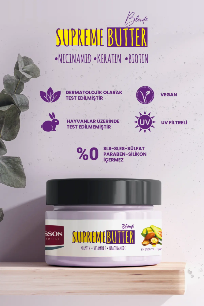 Mousson Laboratories 11 Özel Yağ İçeren Supreme Butter Blonde Durulanmayan Saç Bakım Kremi - 2