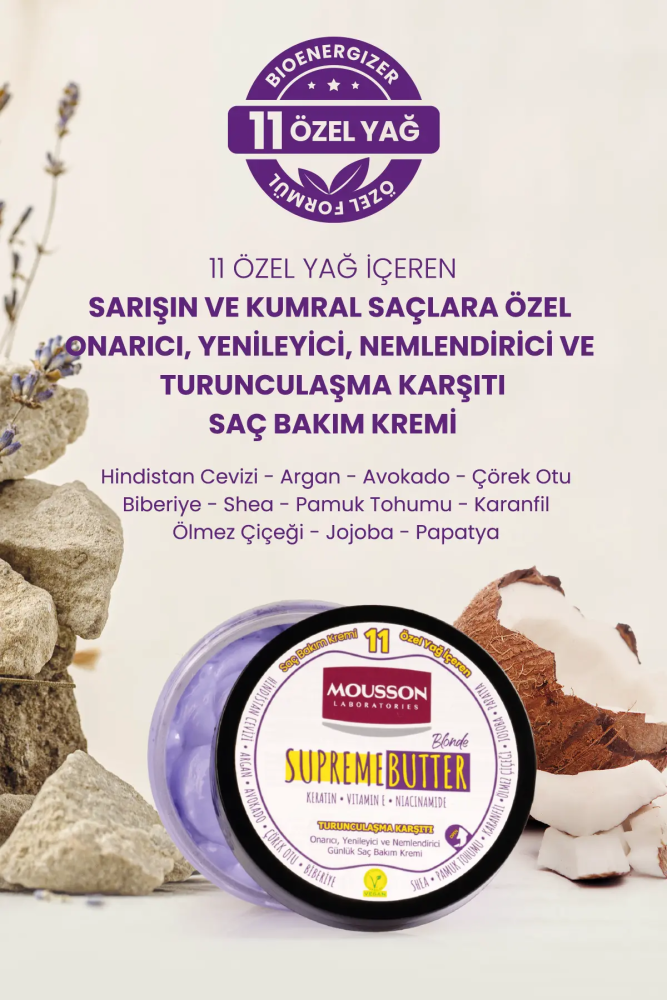 Mousson Laboratories 11 Özel Yağ İçeren Supreme Butter Blonde Durulanmayan Saç Bakım Kremi - 4