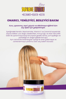 Mousson Laboratories 11 Özel Yağ İçeren Supreme Butter Blonde Durulanmayan Saç Bakım Kremi - 6