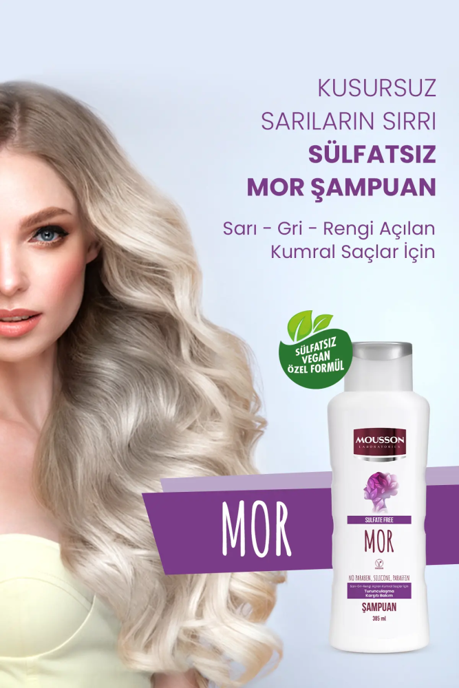 Mousson Turunculaşma Karşıtı Sülfatsız Mor Saç Bakım Şampuanı - 5